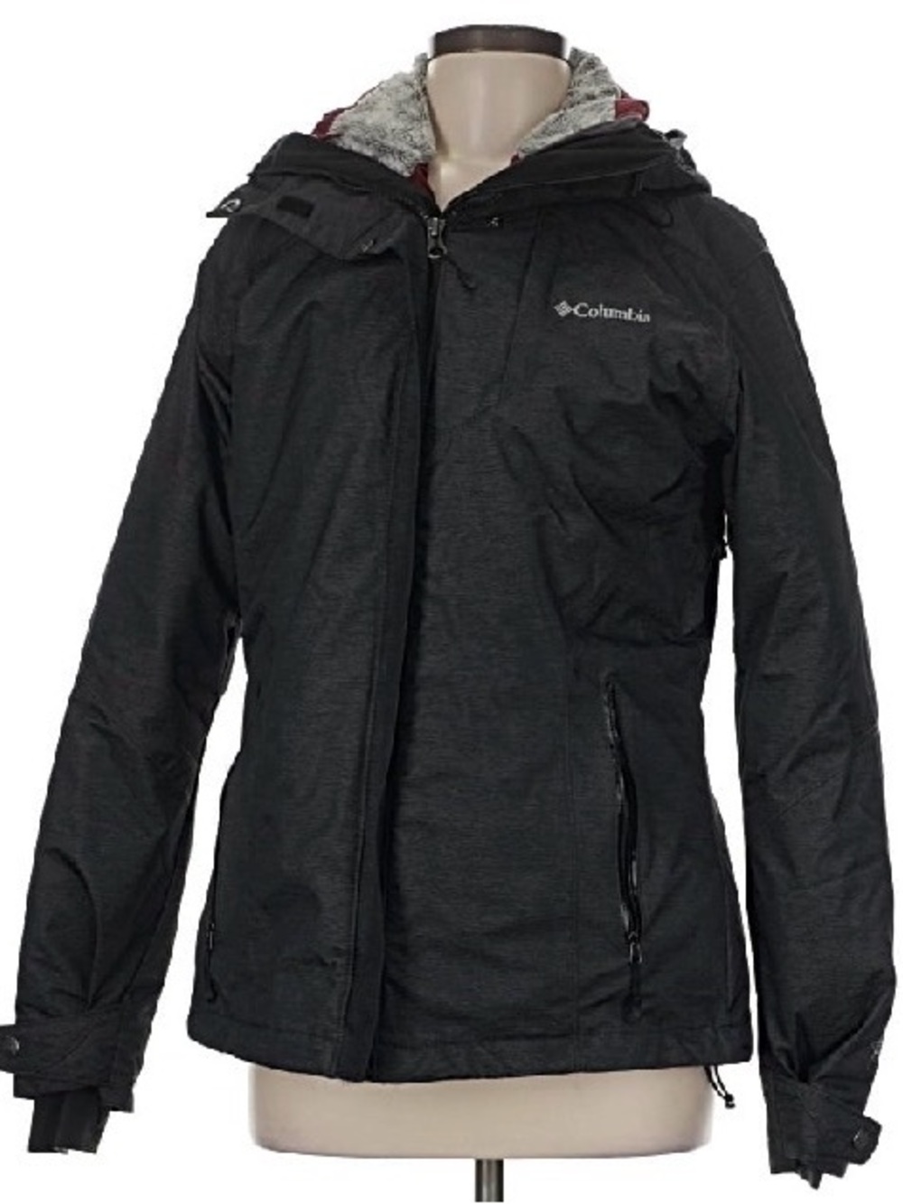 Columbia Women's Black Hooded Waterproof Snow Jacket